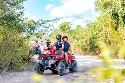 Best Cozumel ATV Jungle Tour + Jade Cavern + Beach + Locker - Entering Cozumel Jungle on an ATV (With a Mayan Cenote Stop)