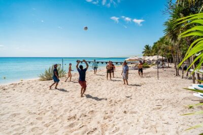 Cozumel, Day Pass Access at KUZÁ Beach & Adventure Park - Beach time on white sand: loungers, hammocks, and rocky spots