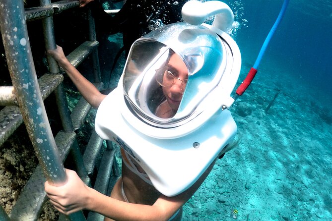 SeaTrek Underwater Helmet Diving Experience in Downtown Cozumel - The tutorial that makes the walk feel safe